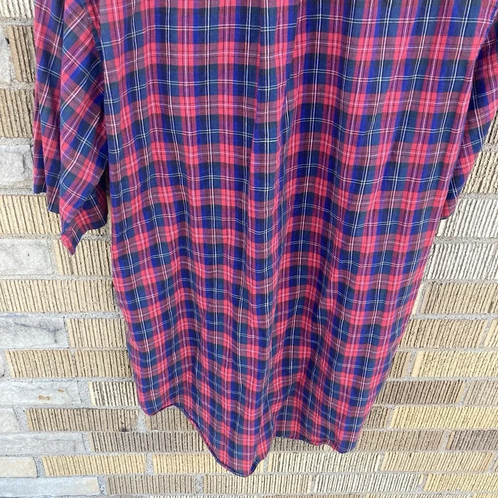 Ralph Lauren Men's‎ Medium MADRAS Short Sleeve Button Down HAND WOVEN Fall Plaid